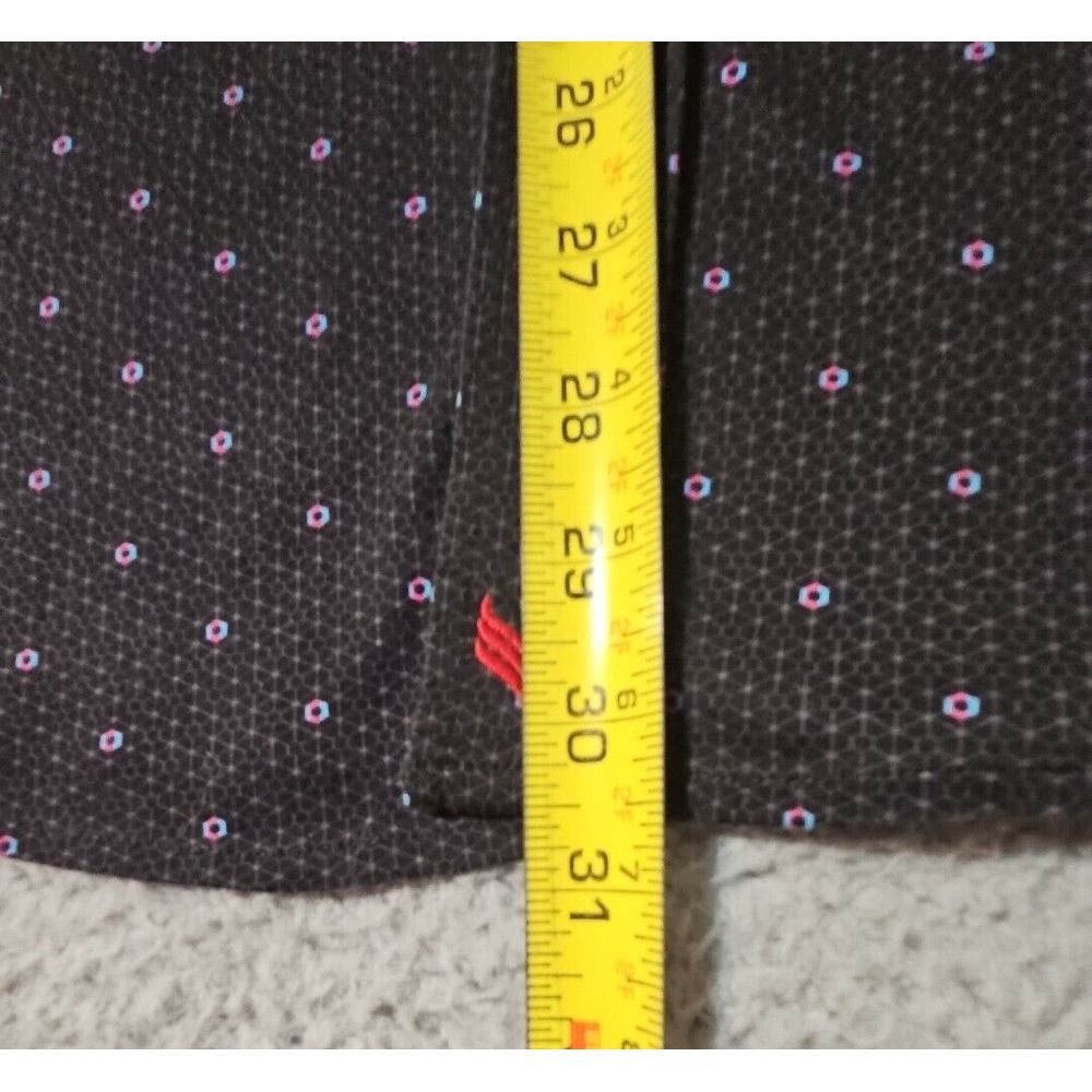 Buttercloth Short Sleeve Shirt Mens Size Large Black Polka Dot Cotton Stretch - Picture 6 of 8